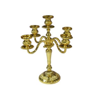 China Weddings Decoration 3 or 5 Arms Candelabra Zinc Alloy Home Wedding Candle Holders for sale