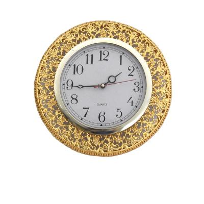 China Wall Clock Luxury European Style Home Metal CLOCK DECORATION Gold Decorative Wall Clock for sale