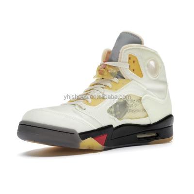 China Cushioning factory sell 2022 high quality wholesale retro WHITE sail aj5 basketball style shoes fashion casual sneaker zapatos deportivos sport for sale