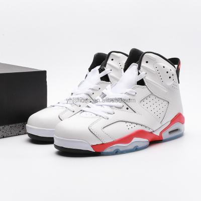 China Cushioning branded sneakers factory wholesale aj6 retro infrared white men basketball sneakers zapatos deportivos sport for sale