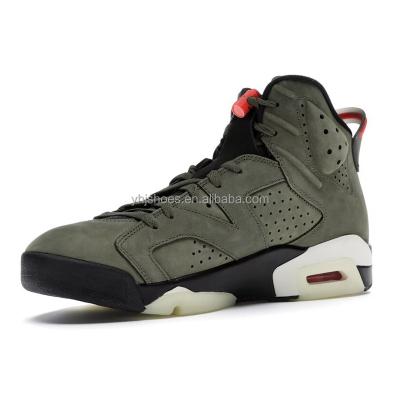 China Cushioning Quality Original Mens Sneakers Basketball Shoes Fashion To aj6 Casual Retro Travis Scott Brand Sport Shoes for sale