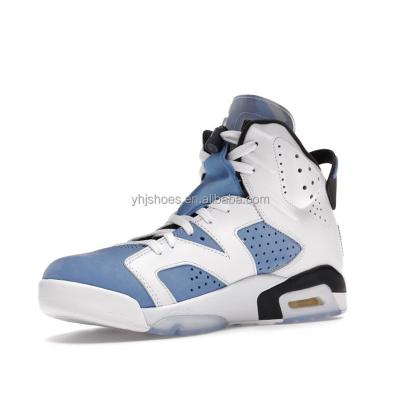 China Cushioning original quality men's casual shoes sports fashion brand shoes retro UNC white basketball shoes aj6 for men for sale