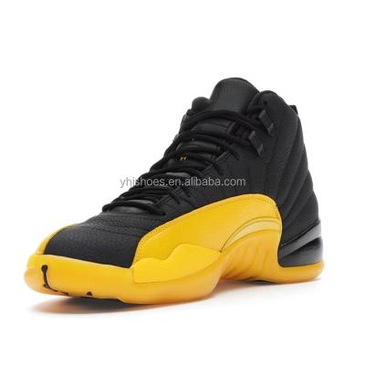 China Cushioning Retro Original Quality Brand Logo aj12 College Gold Black Basketball Shoes Shoes Mens Sports Womens Fashion Sneakers for sale