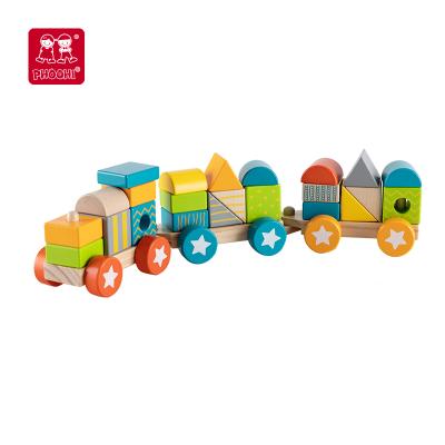 China Friction Toy Preschool Educational Toy Wooden Blocks Shape Stacking Toy New Children's Wooden Toy For Children for sale