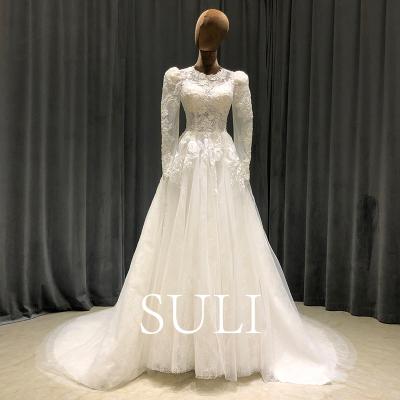 China Anti-Static Dresses for Women Wedding Wedding Dresses Suzhou Trumpet Boho Wedding Dress Long Sleeve Boho Wedding Dress SULI 9026 for sale