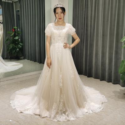 China SL8063 beach wedding dress vestidos de elegantes sukienka elegancka long sleeve dresses appliques anti-static short corset back constant price vintage for sale