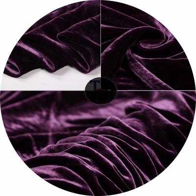 China Simple plain solid dyed silk viscous fabric fashion silk velvet dyeing fabric for sale