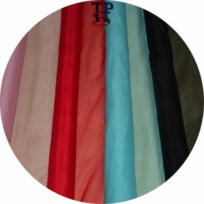 China Plain Solid Plain Dyed 100% Pure Silk Organza Voile Gauze Fabric for sale