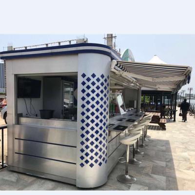 China Stainelss steel tables outdoor restaurant mall selling bakery frozen yogurt donuts bubble tea ice cream fast outdoor food kiosk for sale for sale