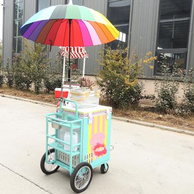 China Waters Fast Ice Cream Push Concession Carts Outdoor Food Cart For Sale In Spain for sale