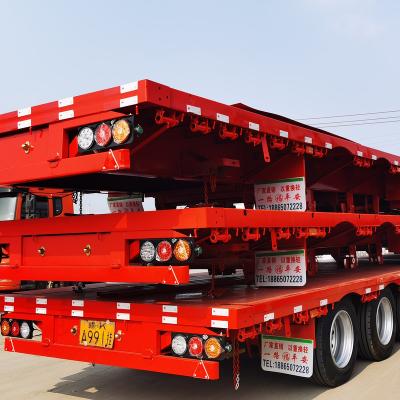 中国 Flatbed Truck Trailer Heavy Truck Trailer Low Boy Low Bed Trailer 100 Ton Lowboy 販売のため