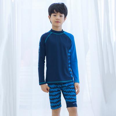 China 2022 New QUICK DRY boys long sleeve sunsuit with panties kids swimwear little girl two piece swimsuit for sale