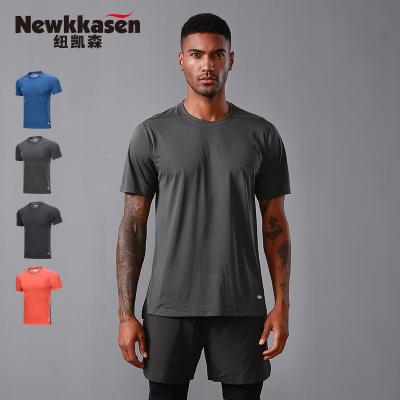 China QUICK DRY Men's T-shirt Men's Sports Running Train Casual Quick Drying Clothes Round Neck Fitness Loose Breathable Short Sleeve for sale