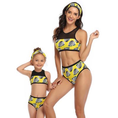 China High Waisted Ruffle Halter Swimwear Women Swimsuit Girls Breathable Blue Yellow Bikini Swimwear for sale