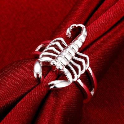 China New Design Punk Punk 925 Silver Scorpion Ring Chic Party Rings For Couples Animal Rings For Women for sale