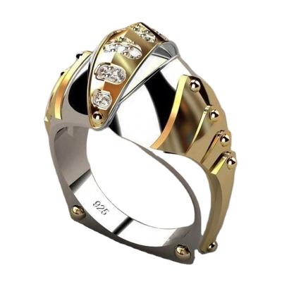 China China Environmental Friendly Jewelry Unique Gold Fish Mouth Design Men Rings Gold And Gold Silver Ring Man for sale