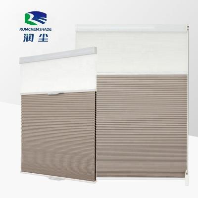 China Manufacturer High Quality Windproof Modern Window Blackout Roll Shade Cordless Runchen Honeycomb Shade for sale