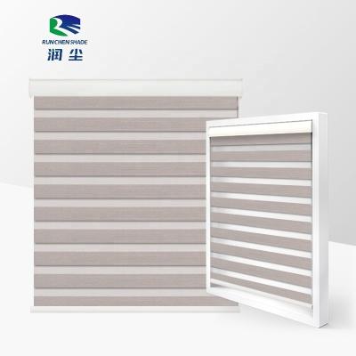 China Modern Zebra Shades Customized Polyester Smart Window Motorized Automatic Blackout Zebra Blinds for sale