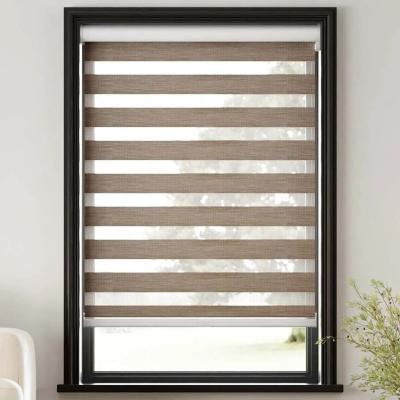 China Wholesale 2021 Modern Cassettes R C Manual Motorized Outdoor Track Zebra Roller Shades Curtain Blinds Popular Polyester Christmas Space for sale