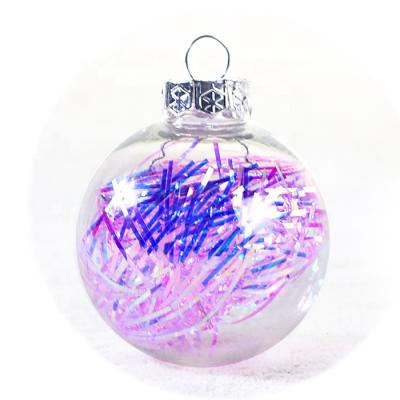 China Hot Selling Eco-friendly Clear Plastic Christmas Ball Hollow Sphere Hanging Transparent Ball for sale