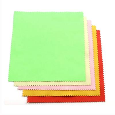 China Good Quality Natural Logo Suede Microfiber Anti Fog Eco-Friendly Custom Made Cleaning Cloth for sale