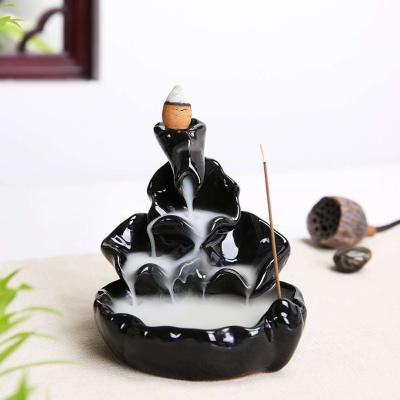 China Religious Activities Dominate Ceramic Censers Aromatherapy Smoke Backflow Incense Stick Incense Burner Censer Fragrance Holder Backflow Incense Burner for sale