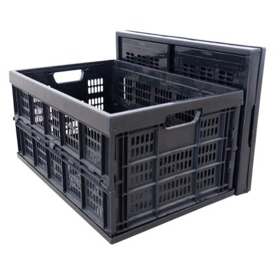 China Amazon Hot Sale 45L Folding Storage Bin Storage Basket Skymoving Folding Plastic Basket for sale