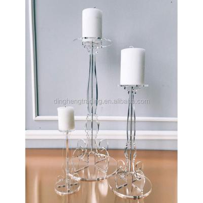 China Modern High Quality Crystal Acrylic Tealight Candle Holders for sale