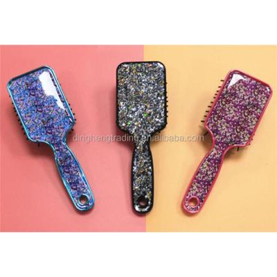 China Wholesale Private Label Plastic Small Glitter Cushion Massage Hair Styling Comb For Kids for sale