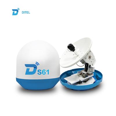 China Ditel S61 63cm Gps TV Antenna 25*18*4.5cm Triaxial Outdoor Marine Mobile Network Antenna Ku-Band Boat Wireless Satellite Dish Antenna for sale