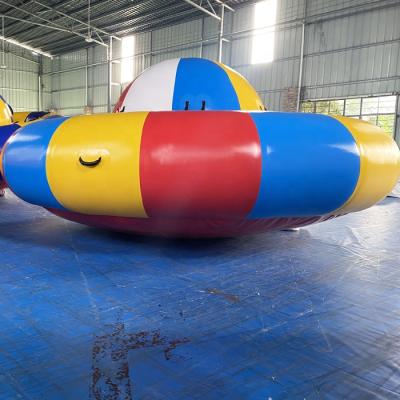 China PVC/TPU (new 0.9mm water sport game towed in inflatable yachts motorcycles disco boat towable for sale