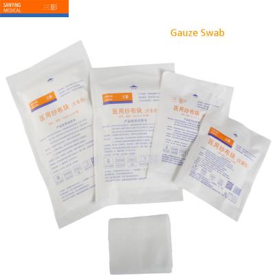 China Medical Surgical Surgical Dressing Gauze Pads /Sponges 7.5*7.5 Non Sterile Gauze Swab for sale