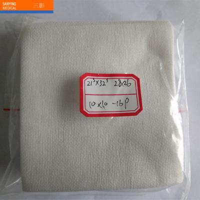 China 10*10*16p 100% Natural Cotton Medical Surgical Sterile Gauze Sponges Customized Size for sale