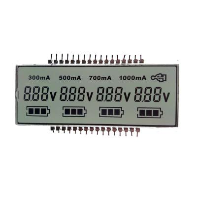 China Custom White Industrial Equipment Background Black Letter Positive 7 Segment Lcd Monochrome Display for sale