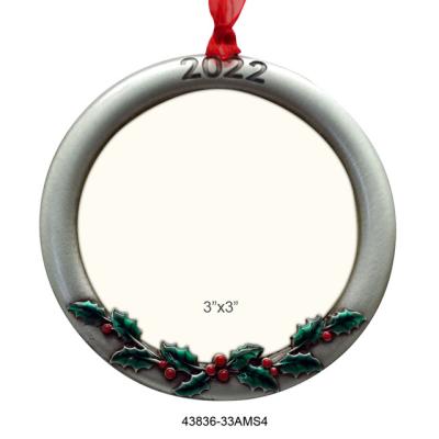 China Metal TOP SELLING OEM CHRISTMAS PHOTO ORNAMENT DECORATION HOLLY LEAVE for sale