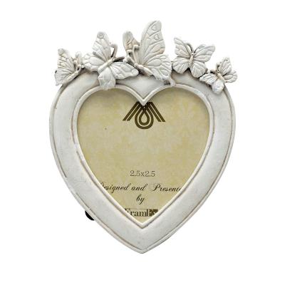 China Vintage WEDDING BUTTERFLY HEART SHAPE MINI METAL PHOTO FRAM IMAGE for sale