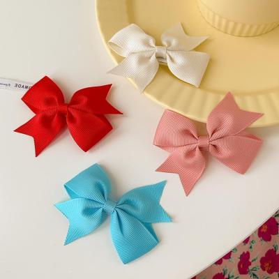 China Cloth Baby Hair Bow With Fully Covered Cut Non Slip Toddler Hair Accessories Barrettes Hairpin for sale