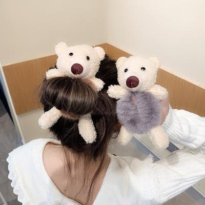 China Stuffed Plush Toy Bear For Hair Circle Stella Lu Hair Scrunchies Hair Scrunchies Girls Women Hairwear for sale