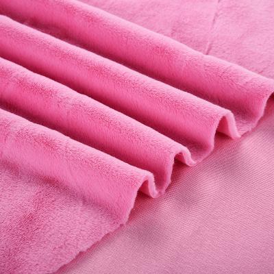 China Breathable New Style soft toys luxury plush plain 100 polyester blanket sofa fabric for sale