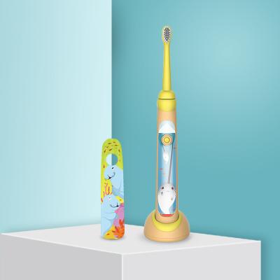 China Custom Dupont Bristle Mini Cute Cartoon 3 Mode Battery Operated Sonic Toothbrush For Kids Electric Toothbrush for sale