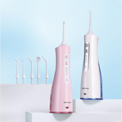 China Lebooo Outdoor Improved 6 Modes Wireless Oral Irrigator Mini Portable USB Rechargeable Dental Water Flosser for sale