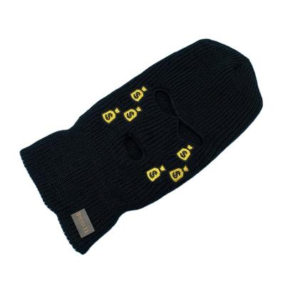 China HoloveTT Black Balaclava 3 Hole Skimask Embroidery JOINT Wallet Balaclava Full Facemask for sale