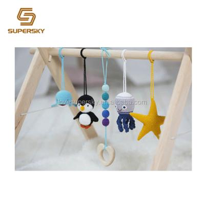 China 2018 Wholesale Cute Kids Gift China Factory Price Crochet Baby Gym Toys for sale