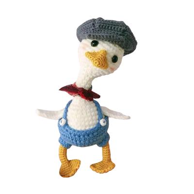 China Kids Gift Color Custom Crochet Stuffed Duck Soft Toys Amigurumi Handmade Cute Crochet Donald Duck for sale