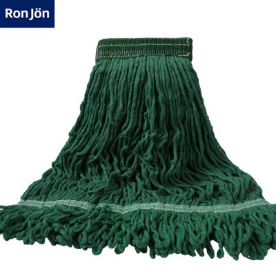 China Sustainably Good Water Absorption Design Rayon Cotton Yarn Loop-end Wet Mop Head Sustainably Customized Wet Mop Refill for sale