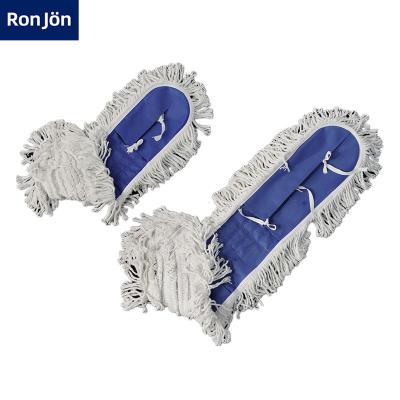 China Customized Viable Design Cotton Wet & Dry Industrial Floor Pocket Mop Flat Mop Refill for sale