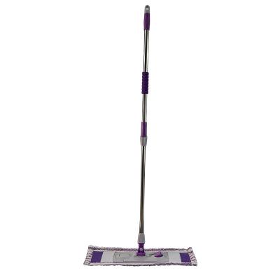 China OEM Sustainable Service Household Indoor Floor Cleaning Washable Dust Mop Pocket Flat Mop With Iron Handle for sale