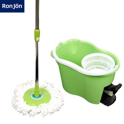 China Easywring 360 Rotating Durable High Quality Durable Broom Bucket Set And Foot Pedal for sale