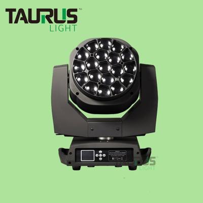 China High brightness new product stage beam wash 19x15w k10 bee eye led moving head light for sale