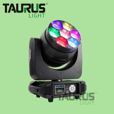 China High Brightness 7*40W Led Moving Head RGBW 4in1 Bee Eye Zoom Beam Wash Stage Light For Concert for sale